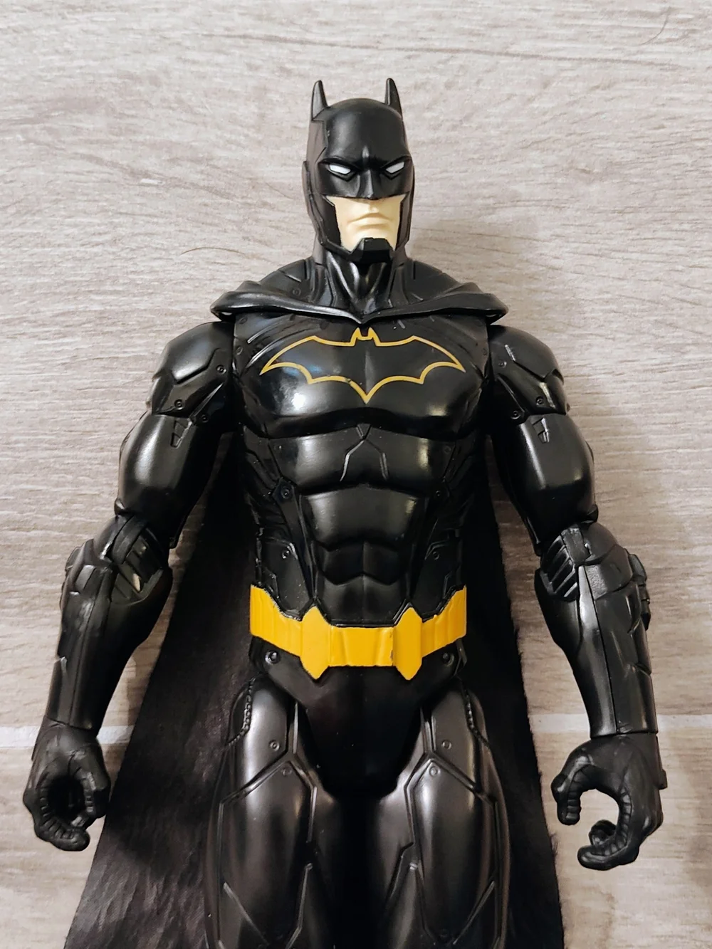 DC Comics Batman Figure in Black with Yellow Belt and Emblem